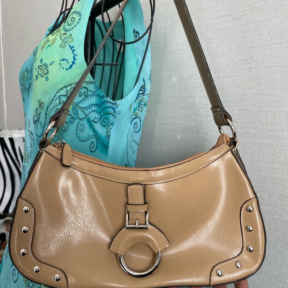 Apt. 9 Tan Shoulder Bag with Silver Details